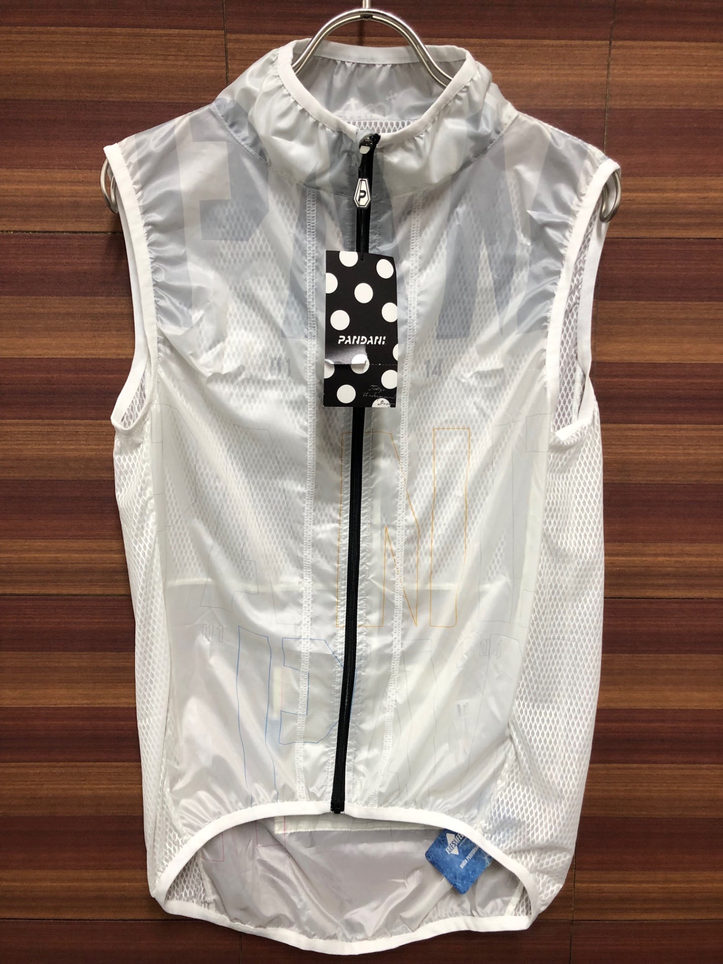 IQ218 パンダーニ PANDANI ジレ サイクルベスト 白 M