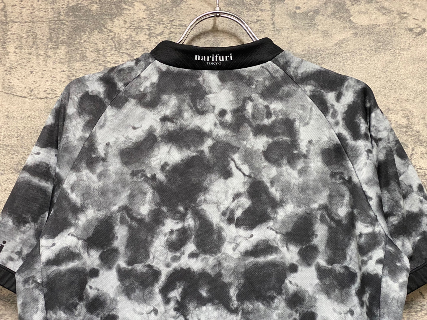 JB827 ナリフリ narifuri 半袖 サイクルジャージ 黒グレー L