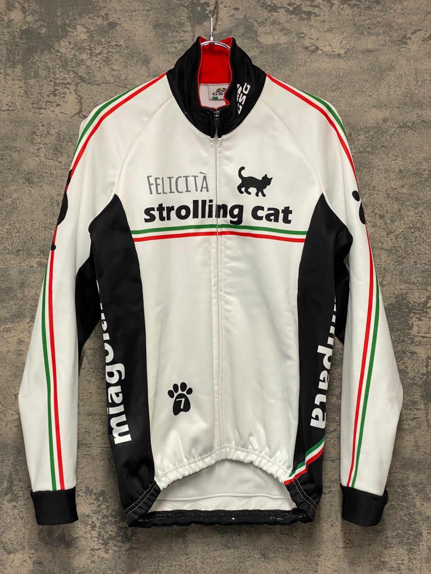 JA514 ジェッセージ GSG 長袖 サイクルジャケット 白 M 裏起毛