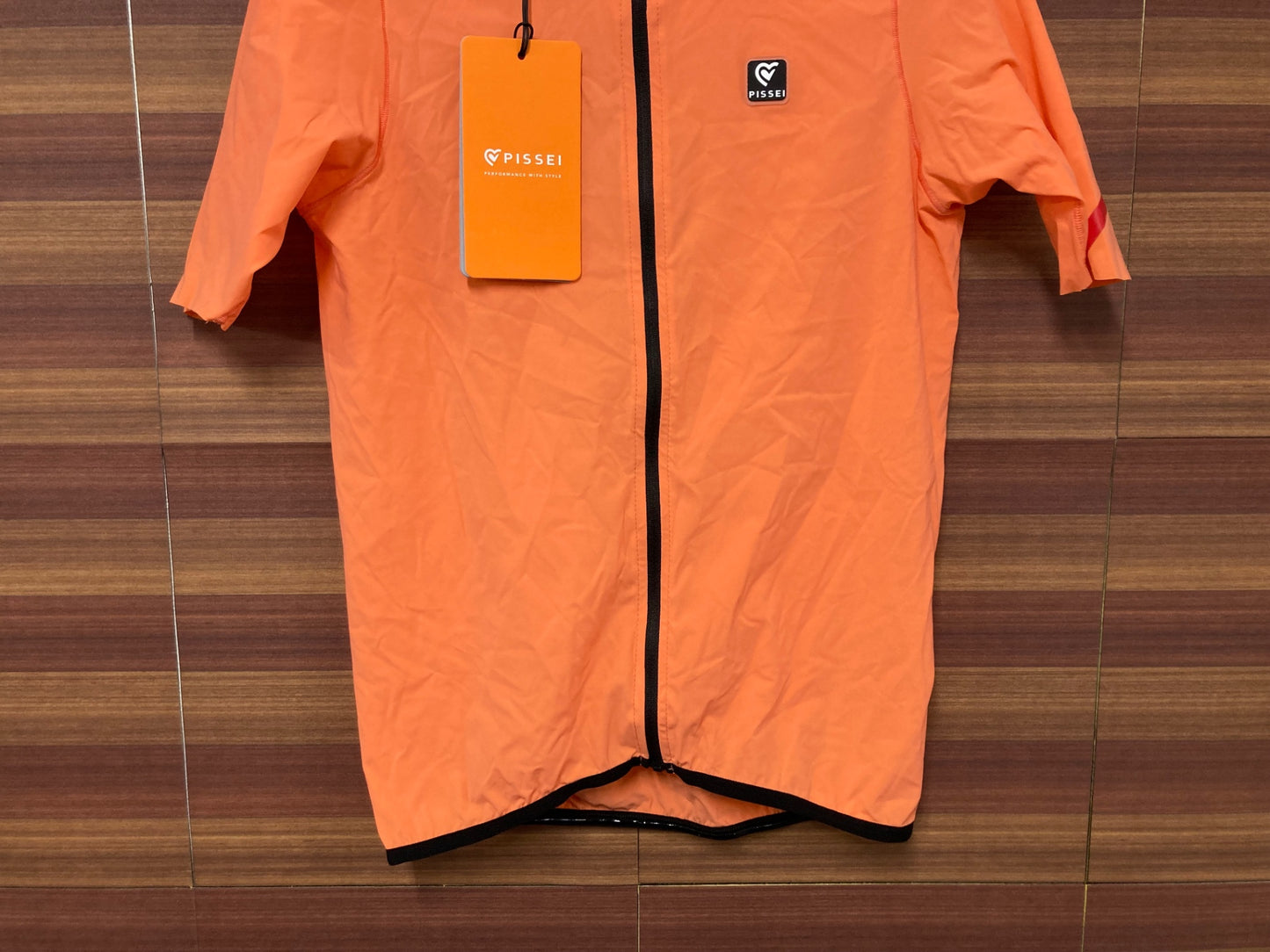 IQ317 ピセイ PISSEI 半袖サイクルジャージ オレンジ M-L