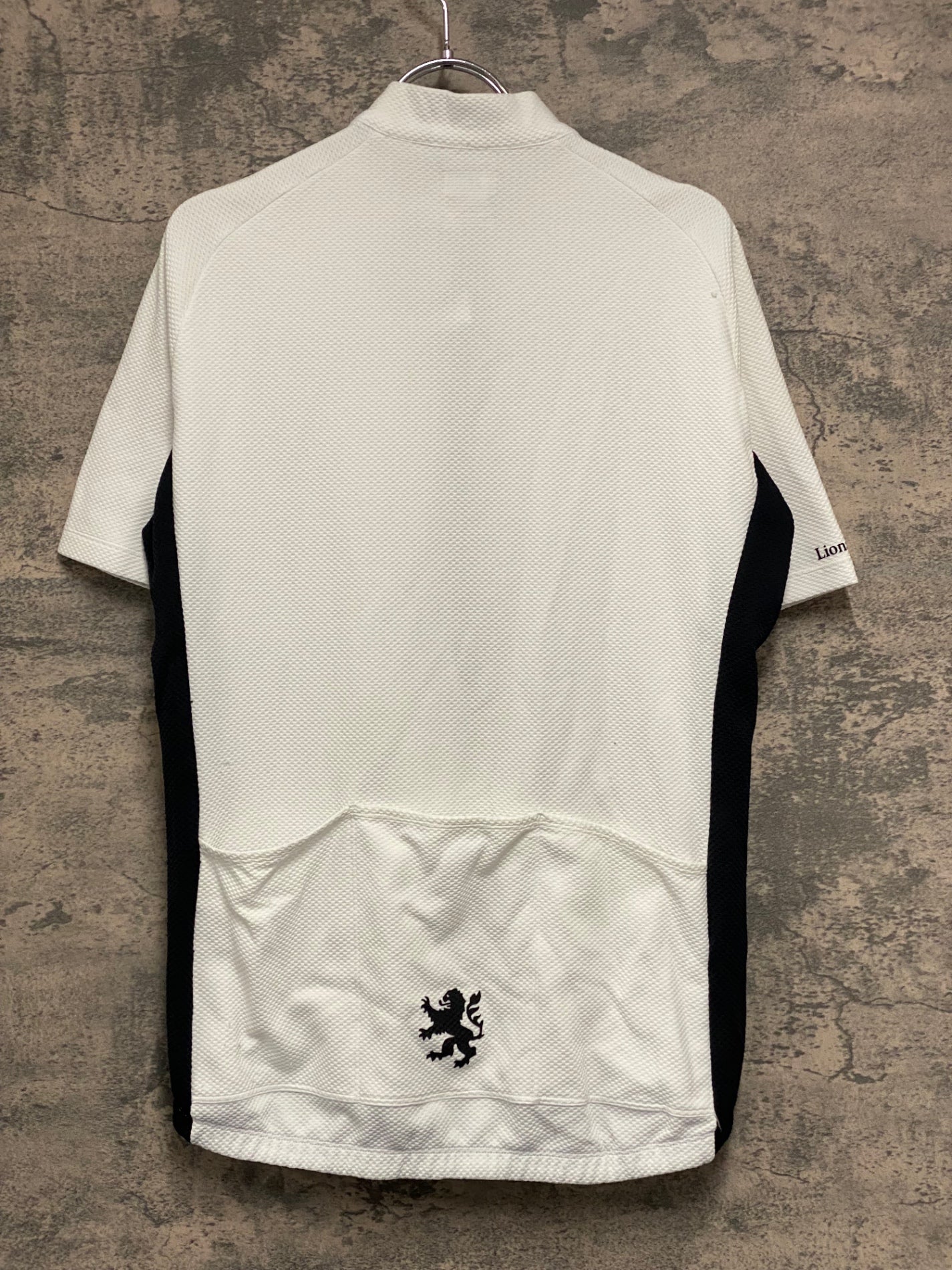 JA989 リオンドカペルミュール Lion de KAPELMUUR 半袖 サイクルジャージ 白 黒 XL