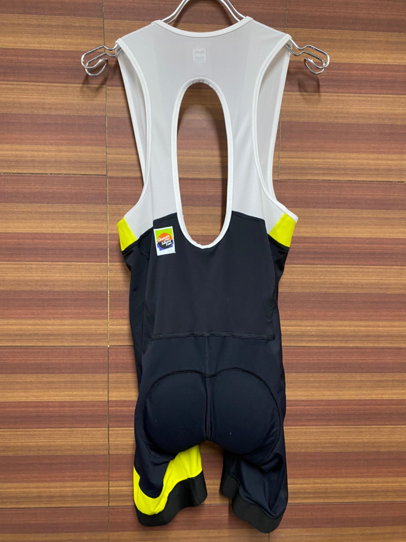 IN860 ラファ Rapha LIGHTWEIGHT BIB SHORTS ビブショーツ 黒 黄 M ※パッド擦れ