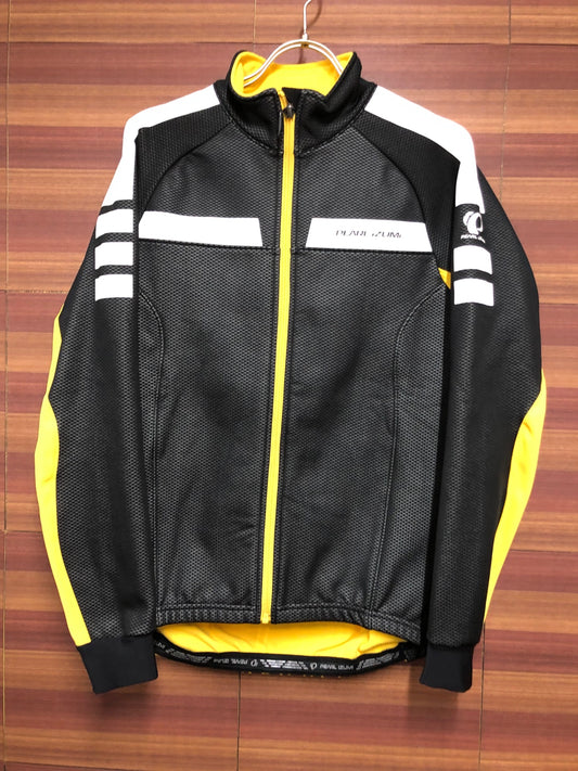 IP248 パールイズミ PEARL iZUMi 長袖 サイクルジャケット 黒 黄 M 裏起毛 WINDBREAK
