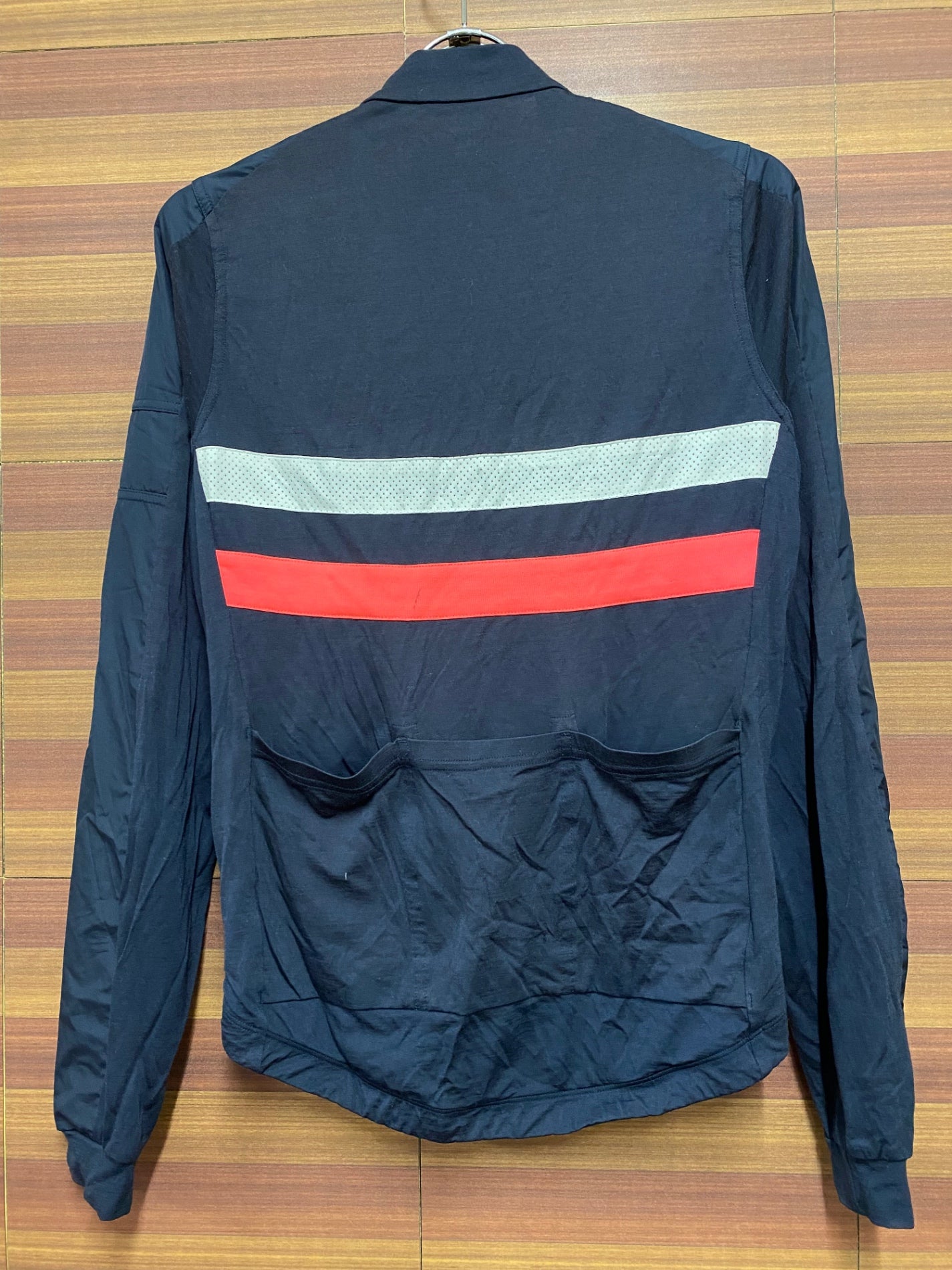 HZ870 ラファ Rapha ブレベトロングスリーブウィンドブロックジャージ BREVET LONG SLEEVE WINDBLOCK JERSEY 濃紺 S