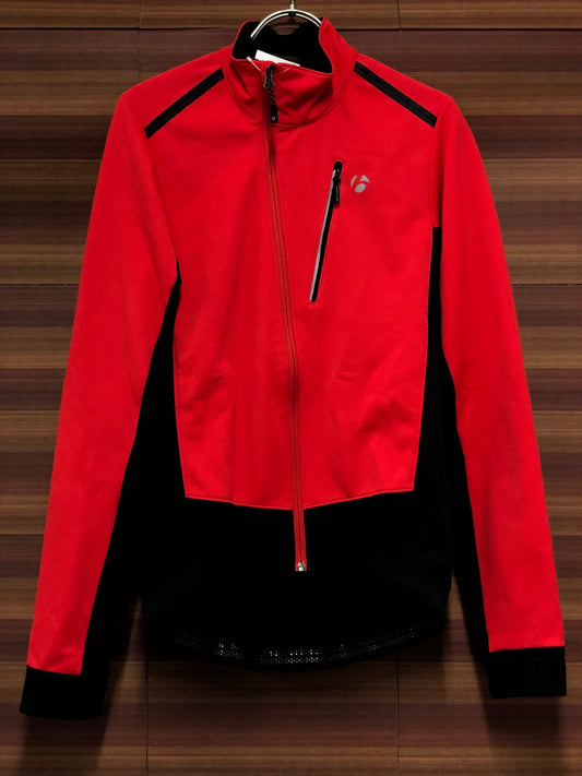 IT493 ボントレガー BONTRAGER 長袖 サイクルジャケット 黒 赤 S 裏起毛