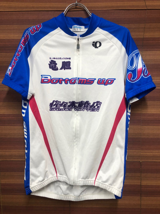 IJ873 パールイズミ PEARL iZUMi 半袖 サイクルジャージ 白 L 佐々木輪店 ※スレあり