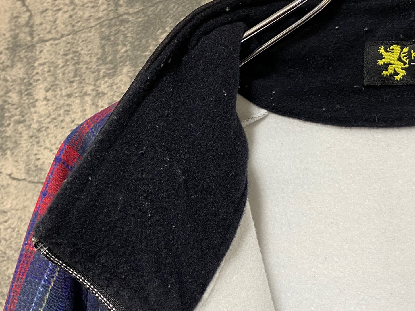 IZ853 リオンドカペルミュール Lion de KAPELMUUR 長袖 サイクルジャケット XL 裏起毛 チェック 黒