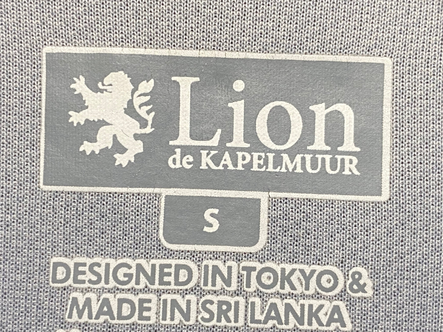 JB072 リオンドカペルミュール Lion de KAPELMUUR 半袖 サイクルジャージ 黒 白 S