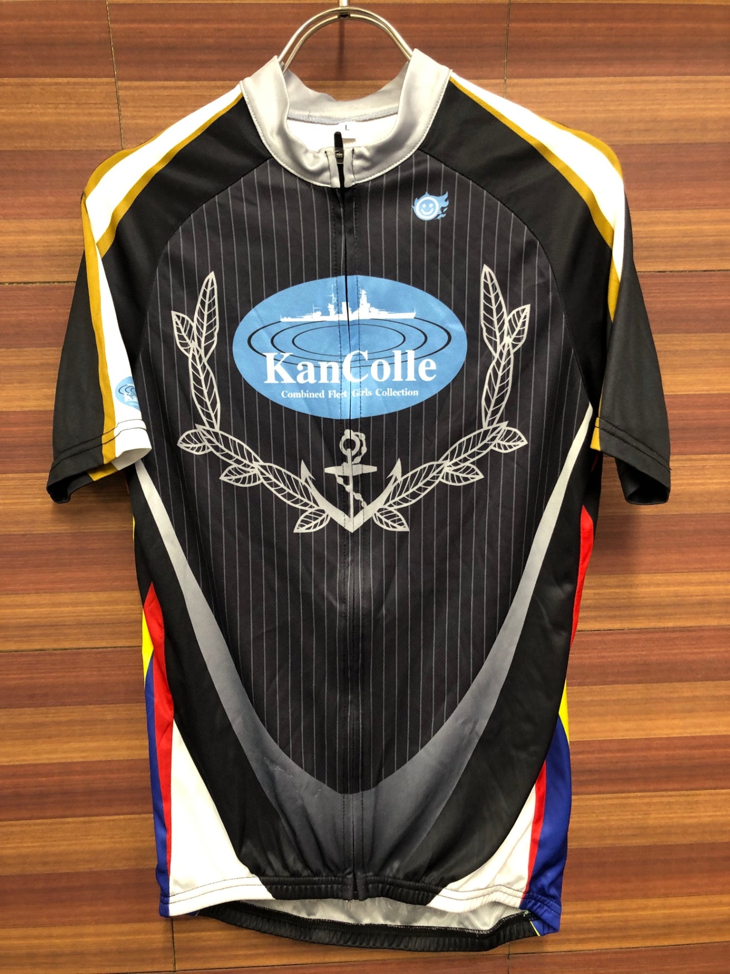 IS986 GSR Gear 半袖 サイクルジャージ 黒 白 L 艦隊これくしょん Z旗 痛ジャージ