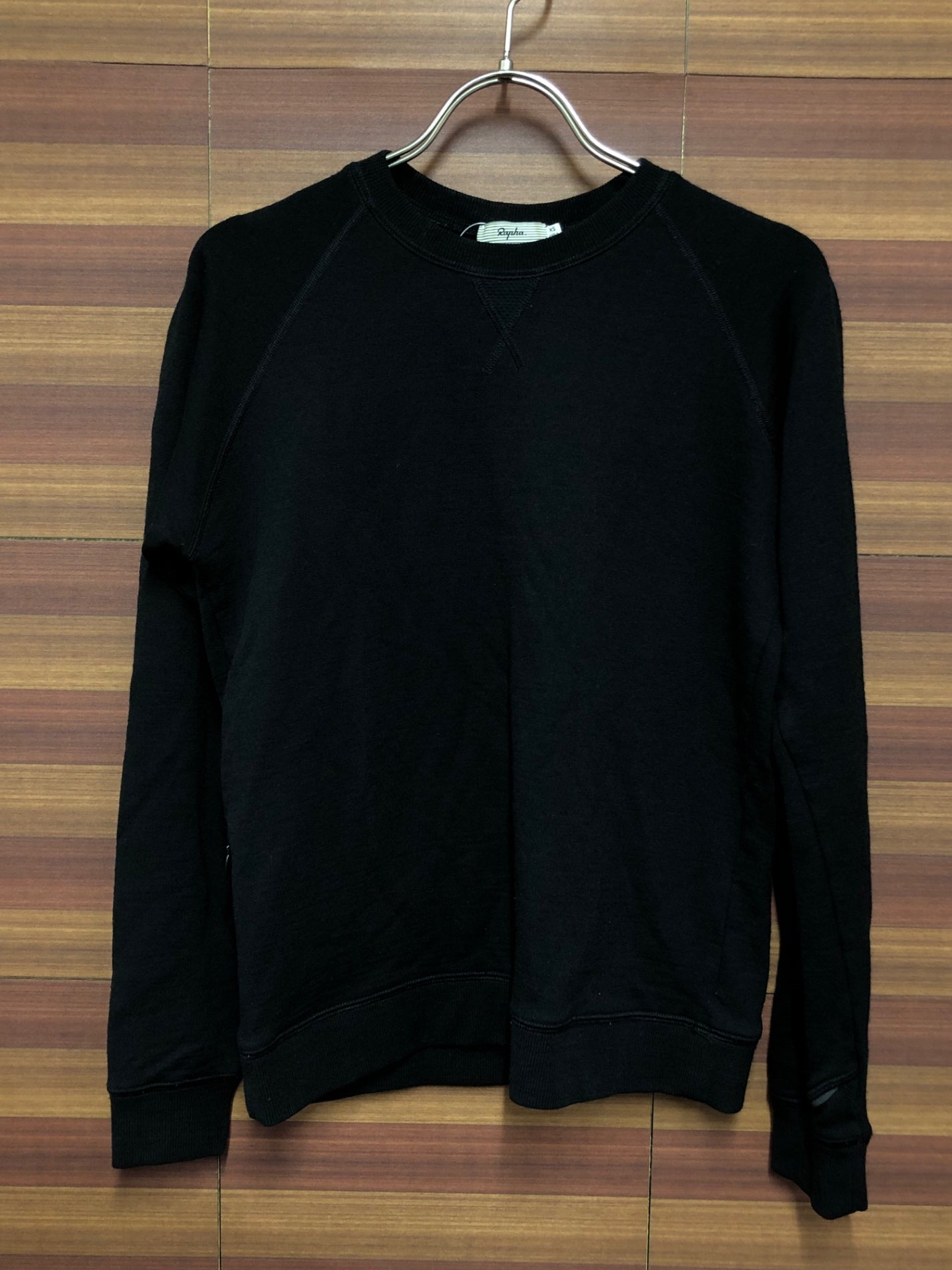 IO908 ラファ Rapha WOMEN'S MERINO SWEATSHIRT 長袖 黒 XS レディース