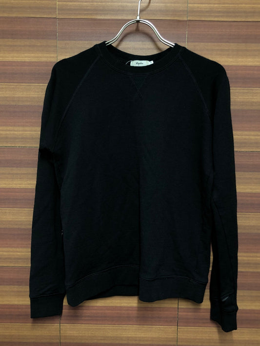 IO908 ラファ Rapha WOMEN'S MERINO SWEATSHIRT 長袖 黒 XS レディース