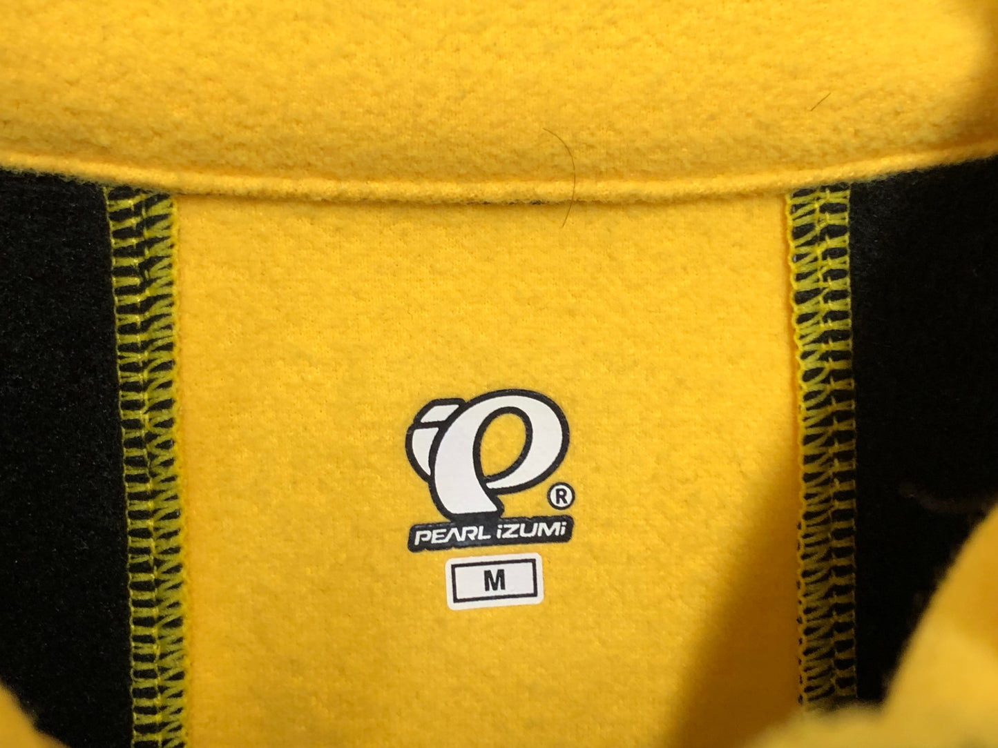 IP248 パールイズミ PEARL iZUMi 長袖 サイクルジャケット 黒 黄 M 裏起毛 WINDBREAK