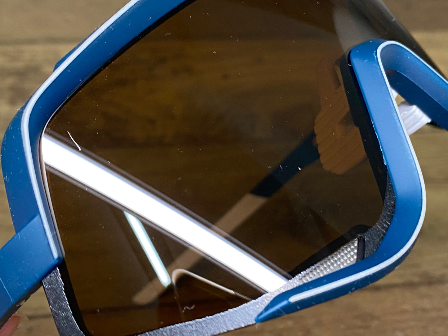 JB138 100％ GLENDALE サングラス アイウェア 紺 グレー レンズブラウン クリアレンズ付属 ※ベタツキ