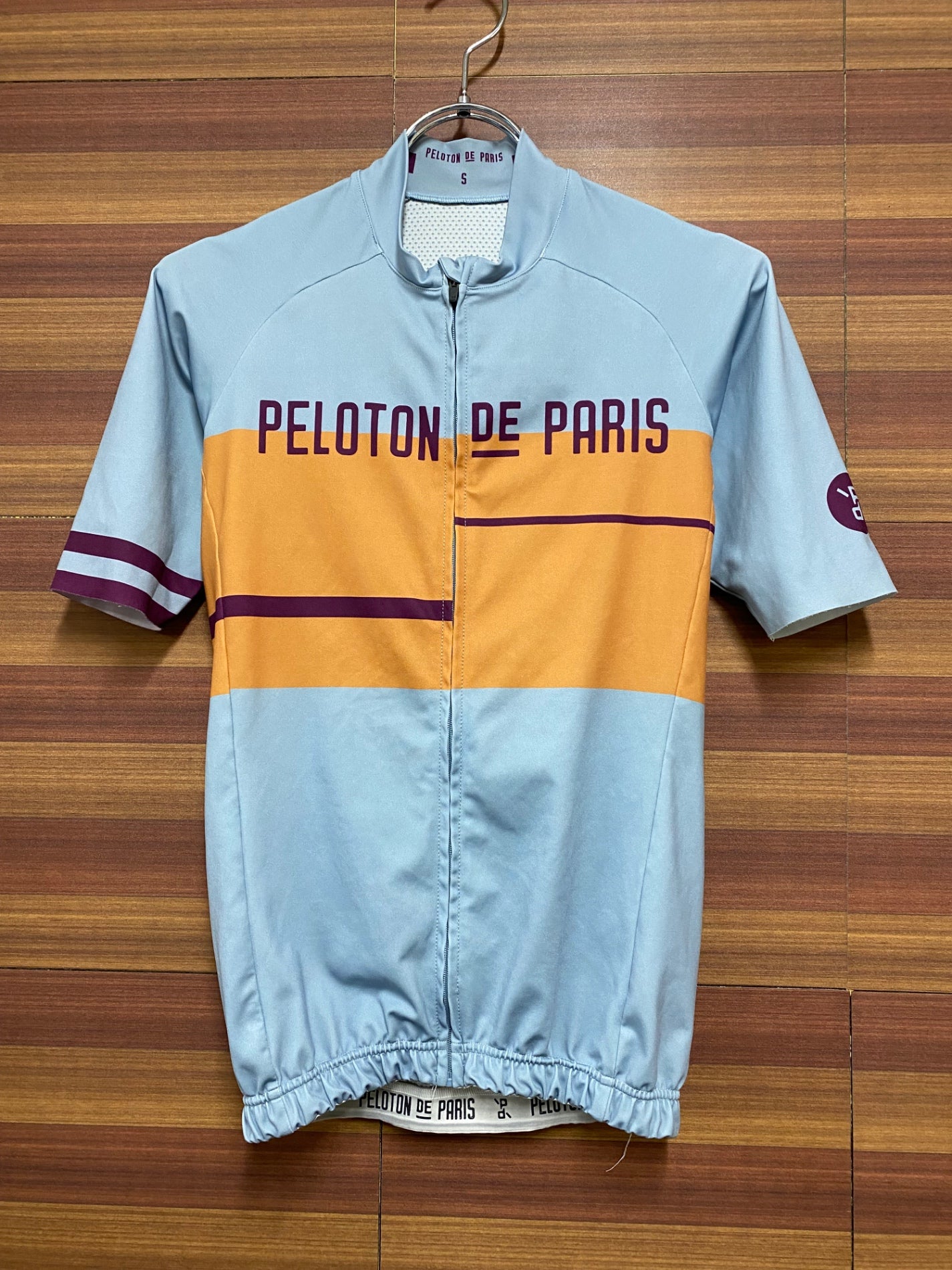 ID225 プロトンドパリ PELOTON DE PARIS Domestique 半袖 サイクルジャージ 水色 S