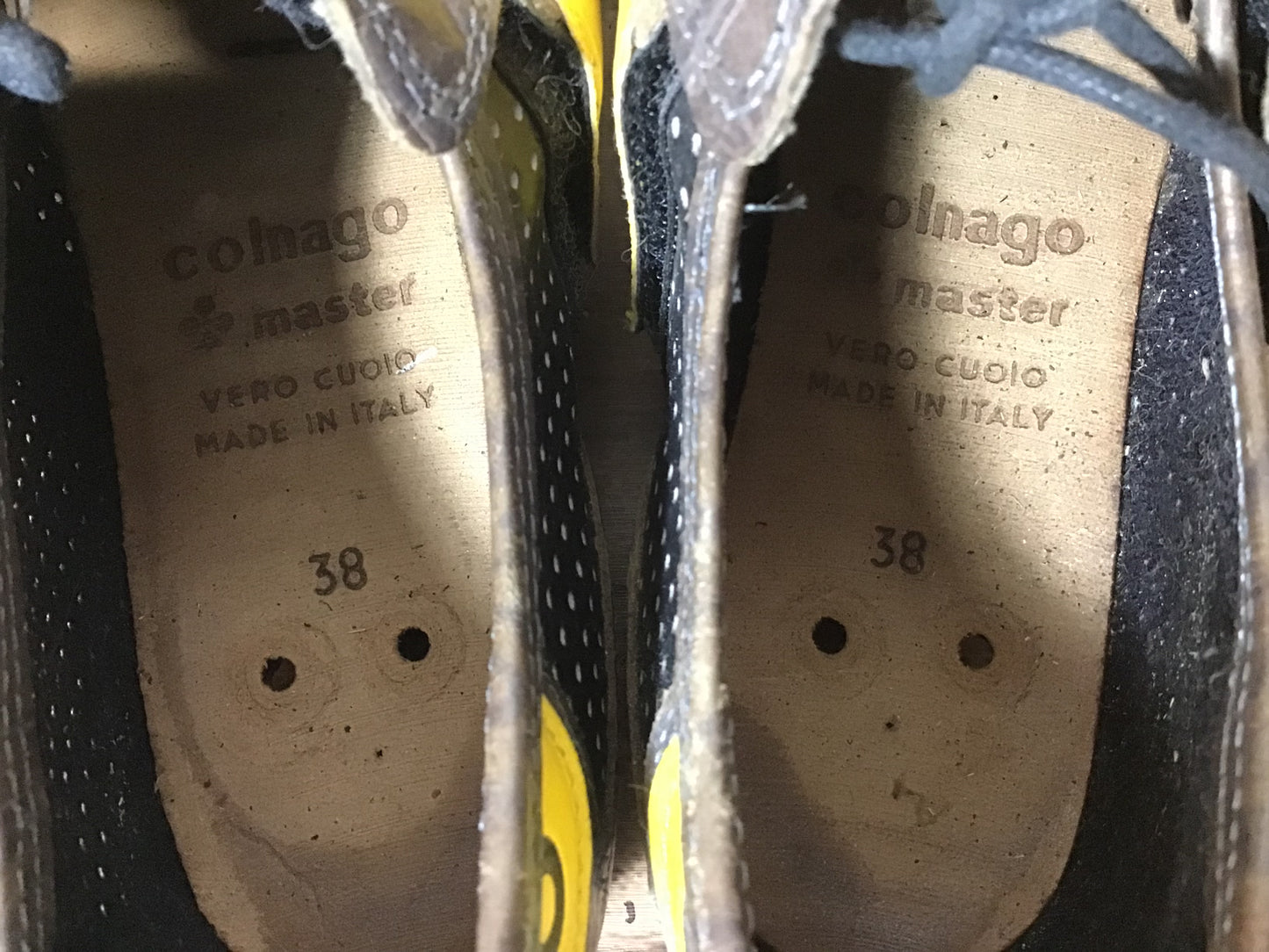 HH593 コルナゴ COLNAGO MASTER SHOES レザー 80'S-90'S ※プラスチック一部割れ