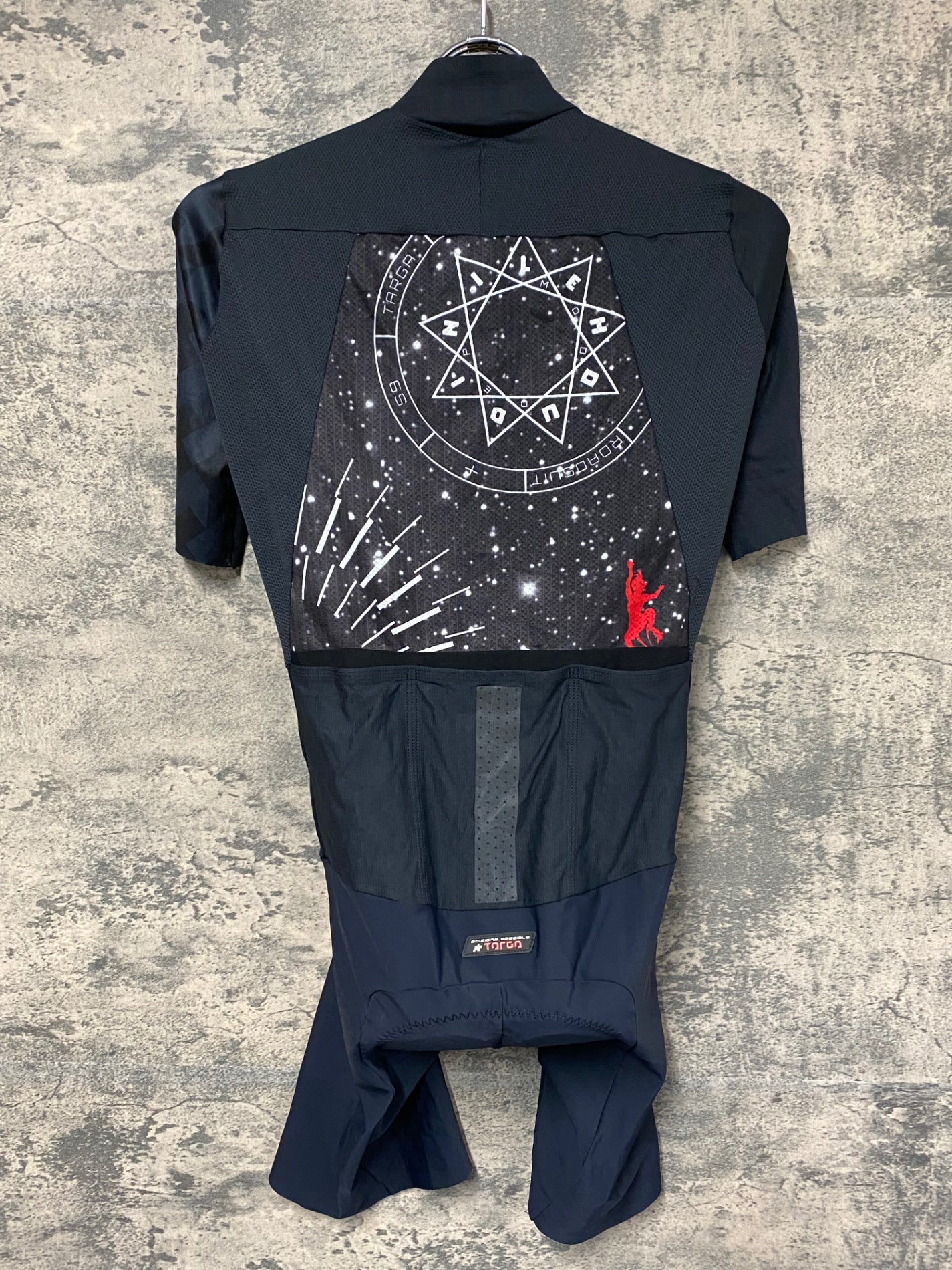 IZ188 アソス assos EQUIPE RS TARGA 半袖 ワンピース スキンスーツ 黒 S ※穴開き