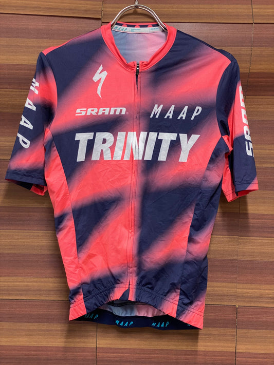 IU392 マープ MAAP PRO FIT JERSEY 半袖 サイクルジャージ ピンク 紺 S TRINITY