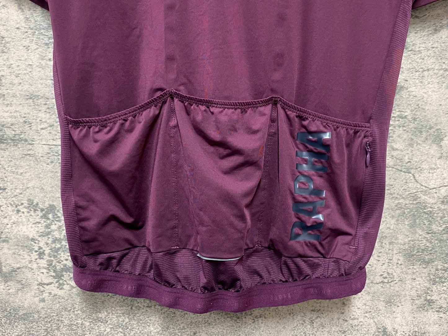 JA553 ラファ Rapha PRO TEAM TRAINING JERSEY 半袖 サイクルジャージ バーガンディ S ※汚れ