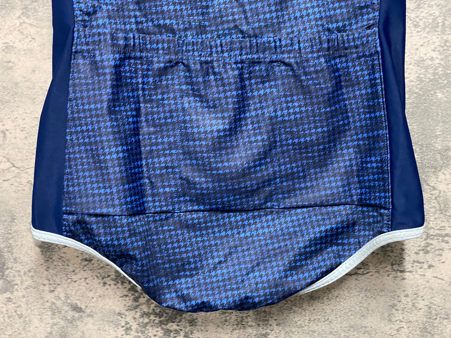 JB064 リオンドカペルミュール Lion de KAPELMUUR サイクルベスト ジレ 紺 黒 S 千鳥格子