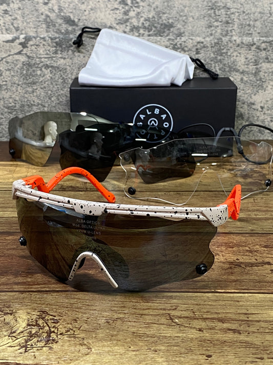 IY678 アルバオプティクス ALBAOPTICS デルタ DELTA ULTRA VZUM MR ALU/ML KING フレーム レンズセット