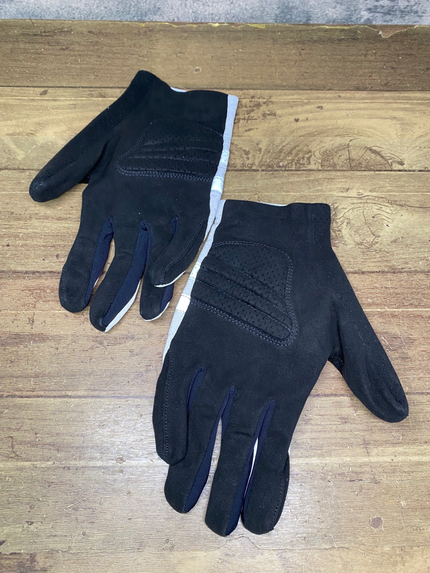 JB101 ラファ Rapha BREVET GLOVES 長指 グローブ グレー 黒 L 裏起毛