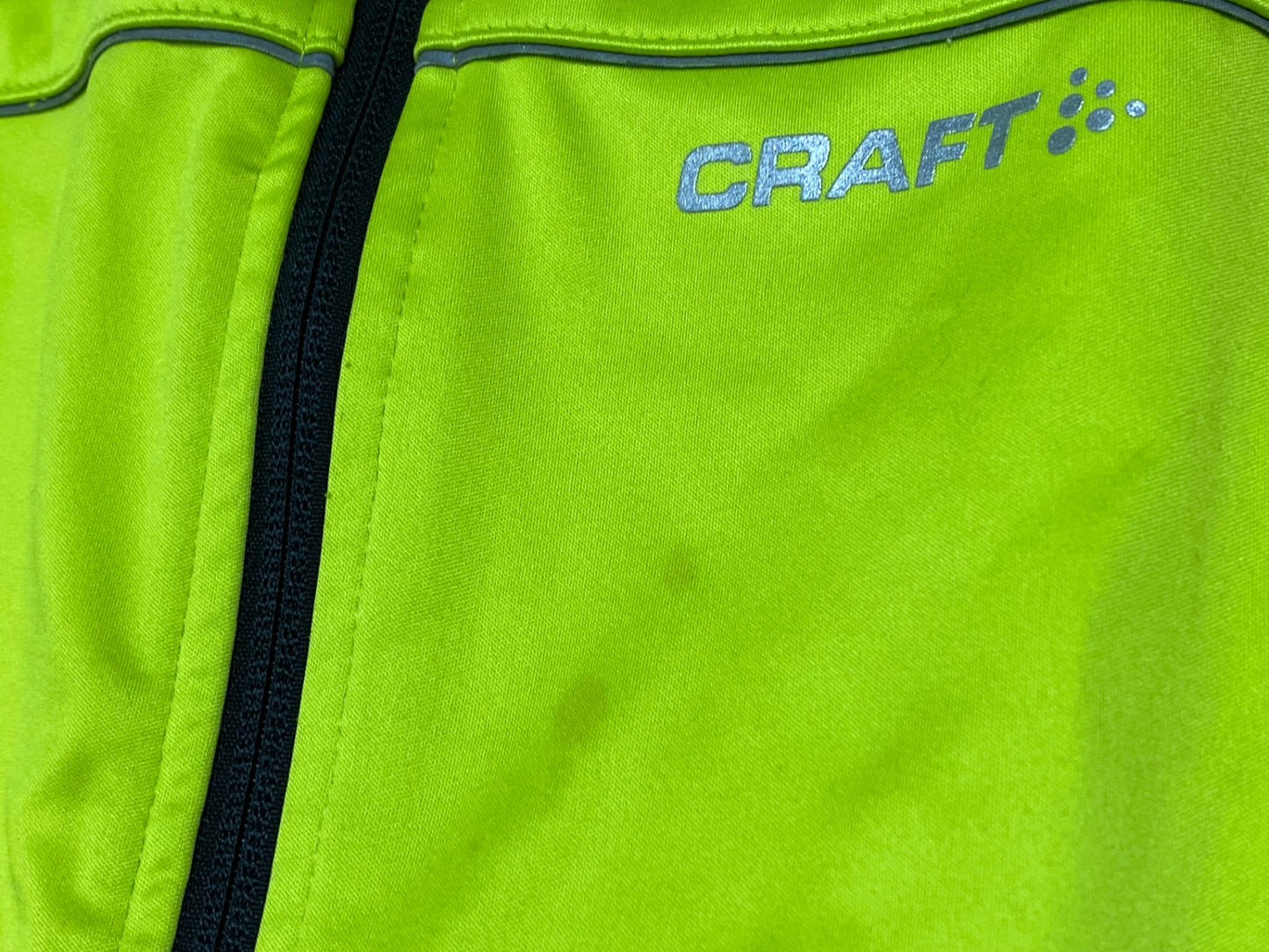 IL694 クラフト CRAFT 裏起毛 長袖 サイクルジャケット 黄 M ※シミあり
