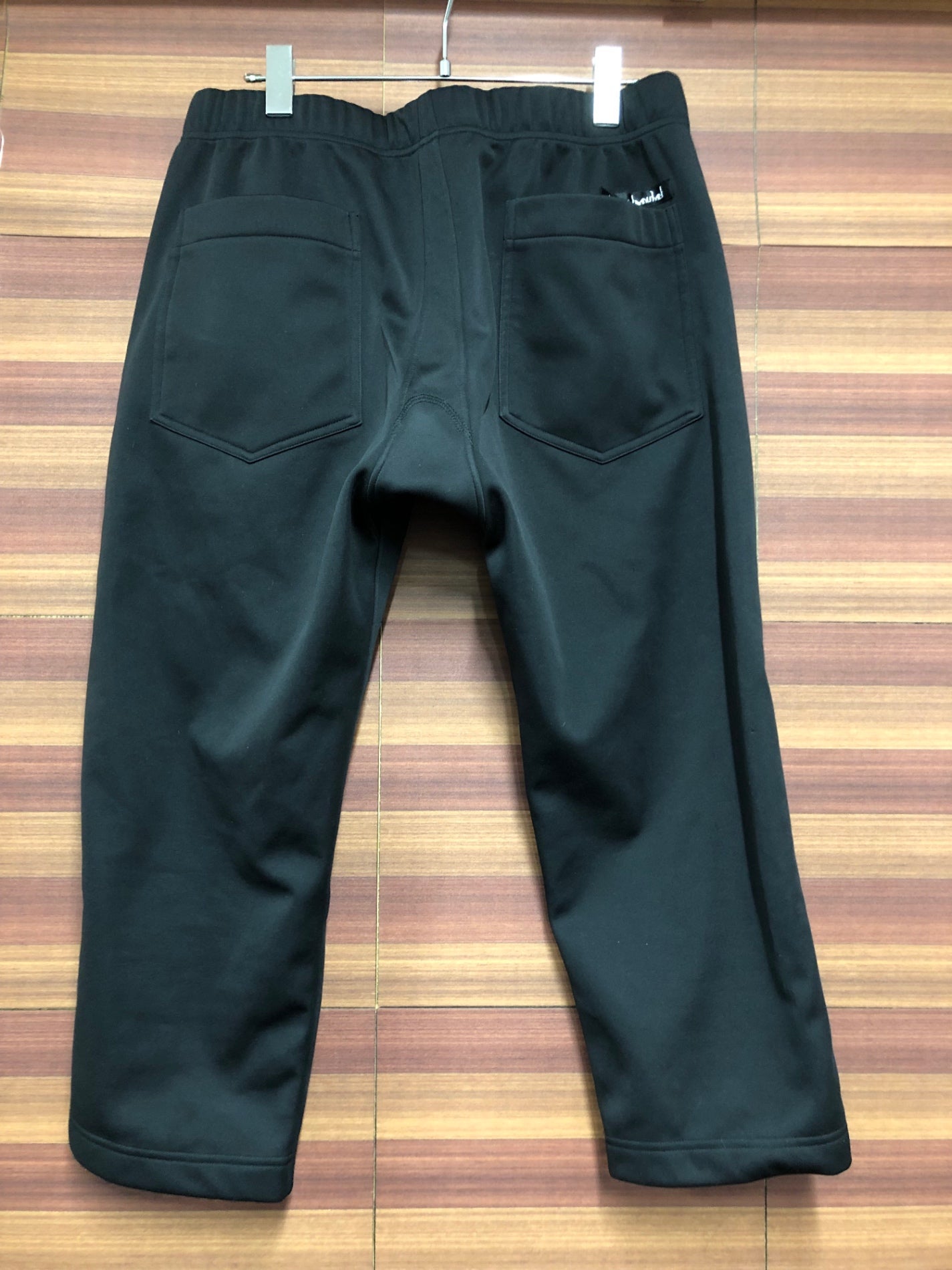 IQ372 ダズノットマニファクト doesnotmanufact クロップドパンツ 黒 L 裏起毛