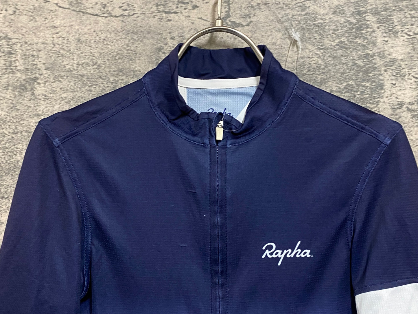 JC253 ラファ Rapha SUPER LIGHT WEIGHT JERSEY 半袖 サイクルジャージ 紺 白 M