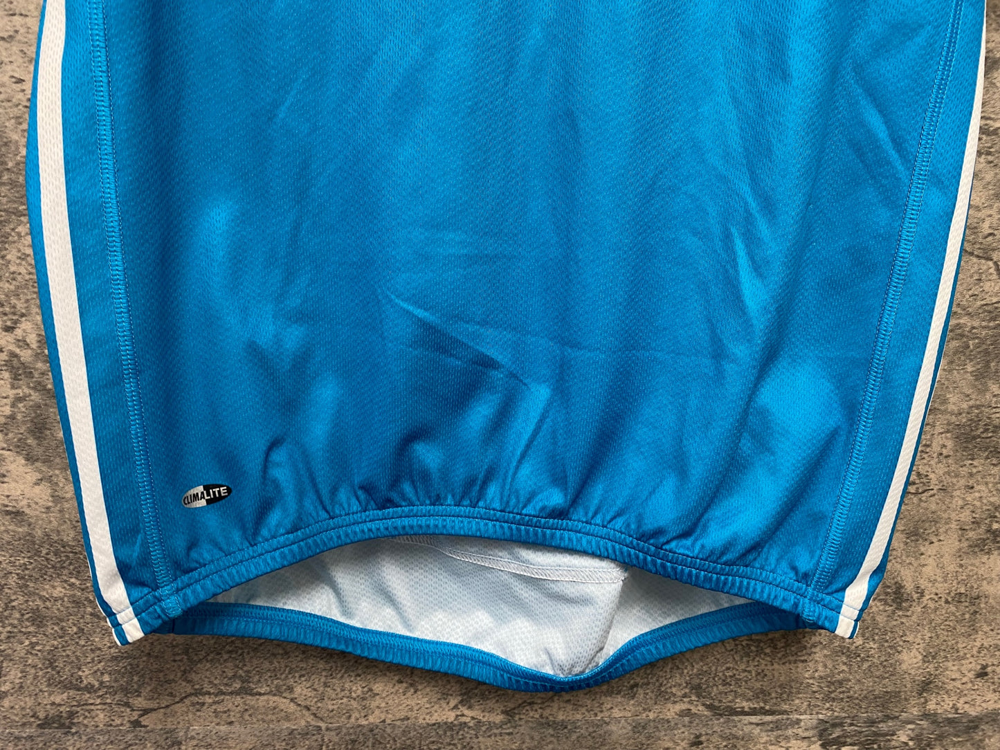 JB216 アディダス adidas 半袖 ハーフジップ サイクルジャージ ターコイズ L