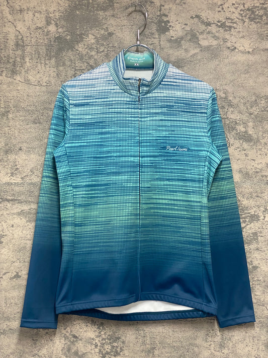 IZ217 パールイズミ PEARL iZUMi 長袖 サイクルジャージ ミントグリーン 白 S 裏起毛