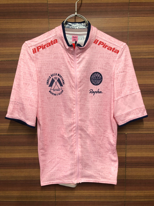 IQ354 ラファ Rapha Pantani Jersey 半袖 サイクルジャージ ピンク S 裾ゴム伸び