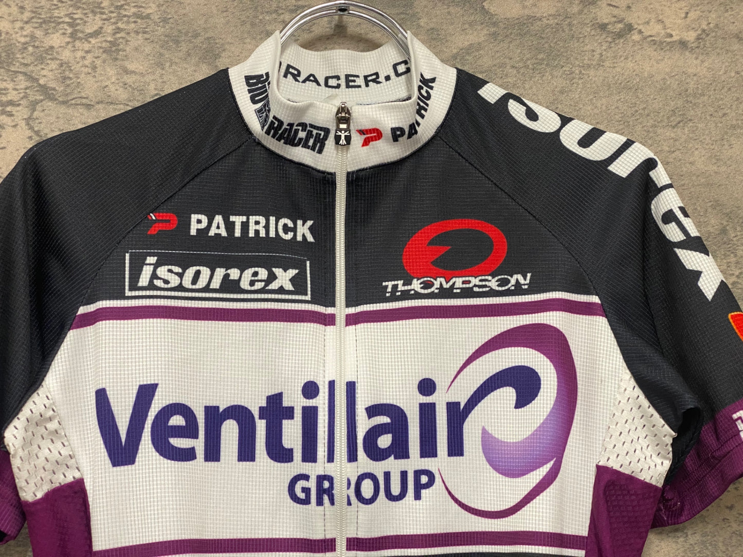 IZ996 ビオレーサー BIORACER ヨーロッパクラブチームジャージ 半袖 サイクルジャージ 黒紫 S