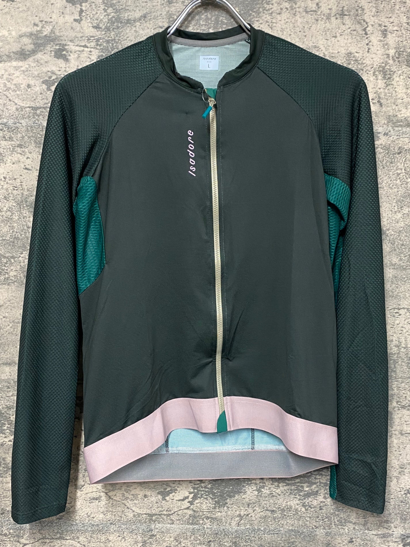 IZ175 イザドア Isadore ALTERNATIVE JERSEY 長袖 サイクルジャージ 緑 ピンク L