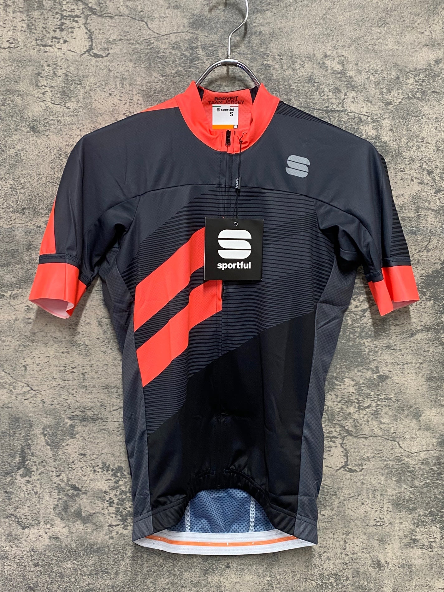 IY883 スポーツフル Sportful 半袖 サイクルジャージ 黒赤 S