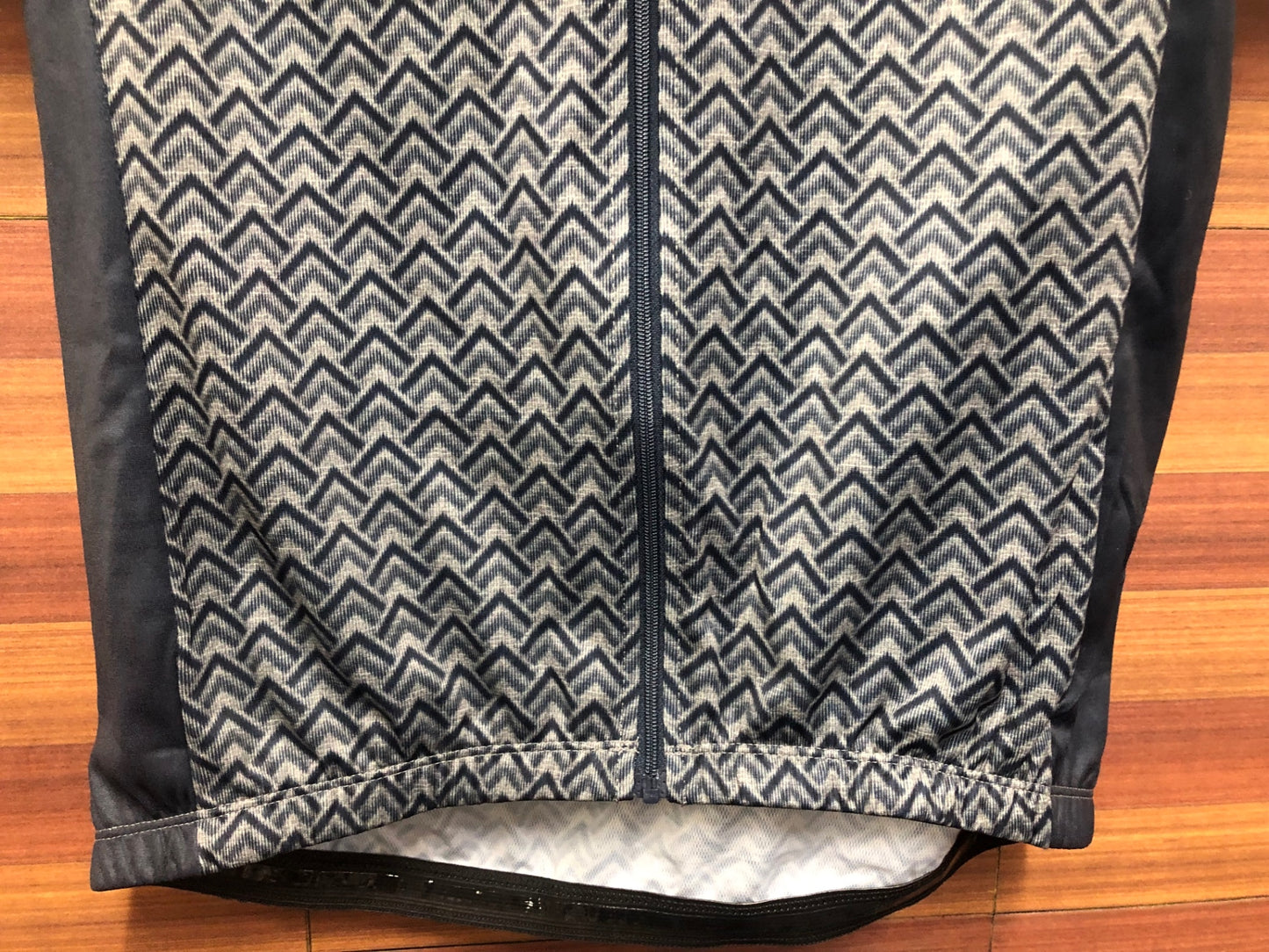 IT188 カペルミュール KAPELMUUR 半袖 サイクルジャージ 紺 グレー ヘリンボーン柄 L