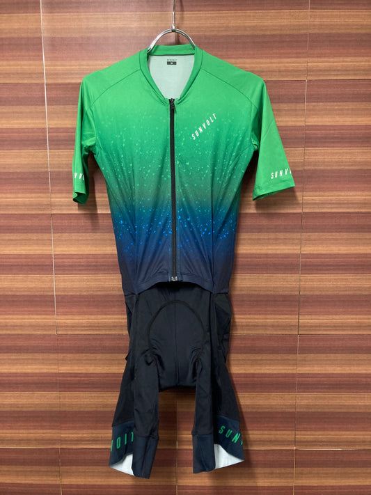 IS711 サンボルト SUNVOLT 半袖 セパレート ワンピース M 緑