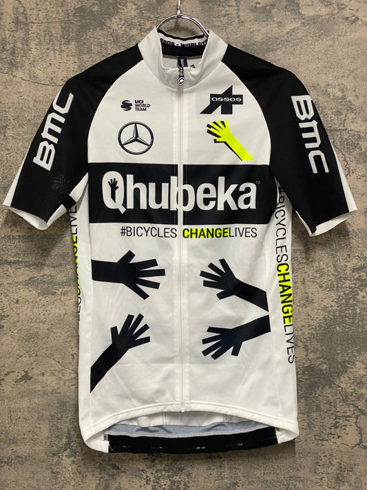 JB913 アソス ASSOS WORLDTOUR SEASON 2021 BMC 半袖 サイクルジャージ 白 黒 M ※スレ