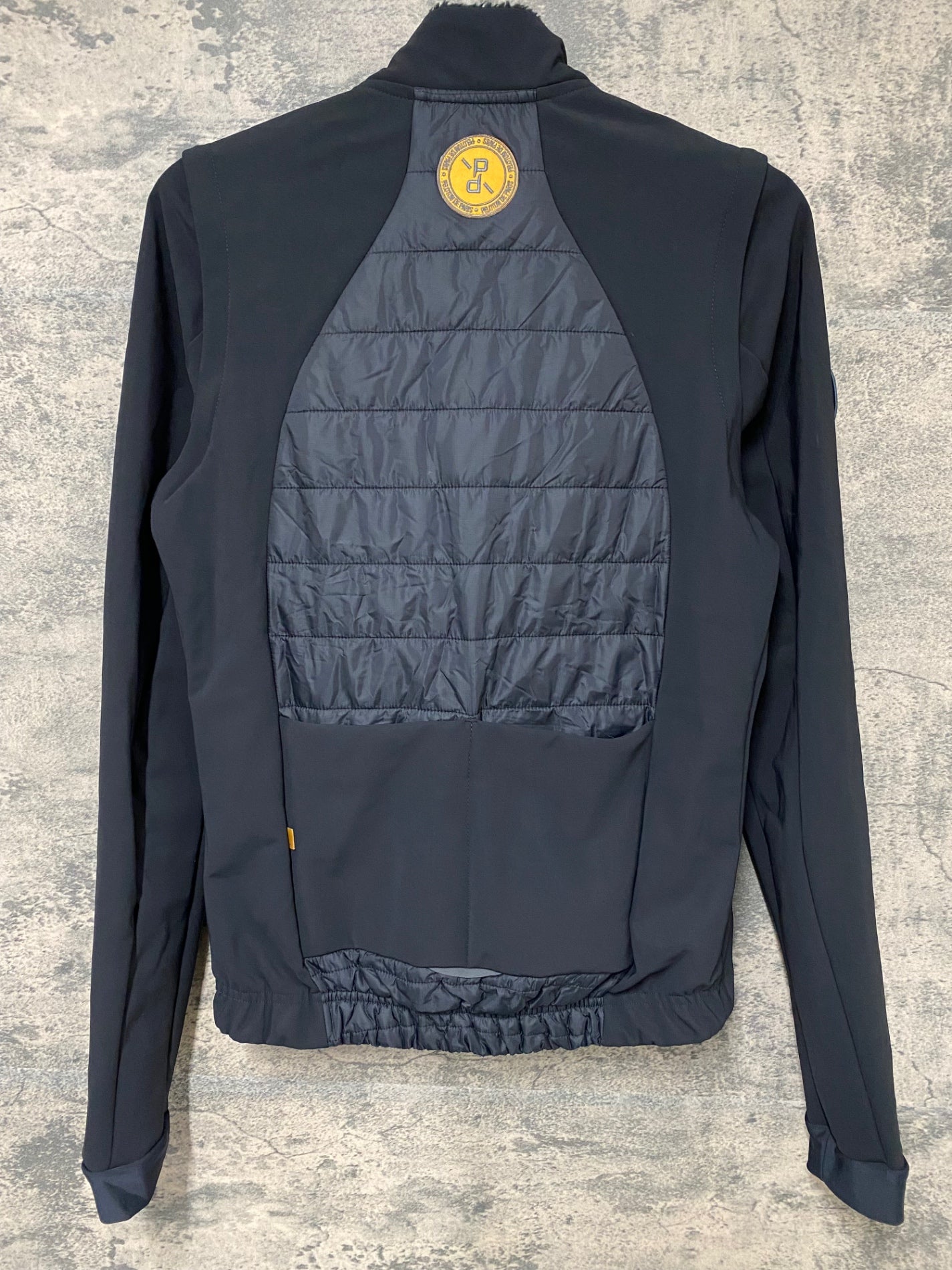 JB506 プロトンドパリ PELOTON DE PARIS Atlas Puffy Jcket ＆ gilet サイクルベスト ジレ 黒 S 裏起毛