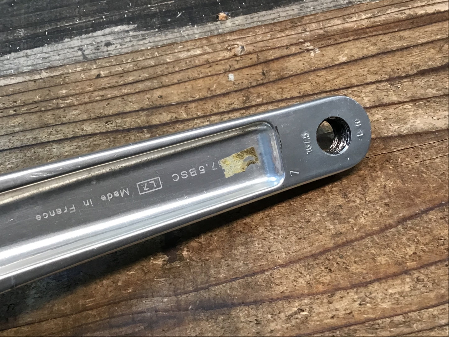 IO667 TA CARMINA 50/34 167.5mm アルミ クランクセット TA純正チタンシャフトBB付き シャフト径実測Φ17 BSAネジ