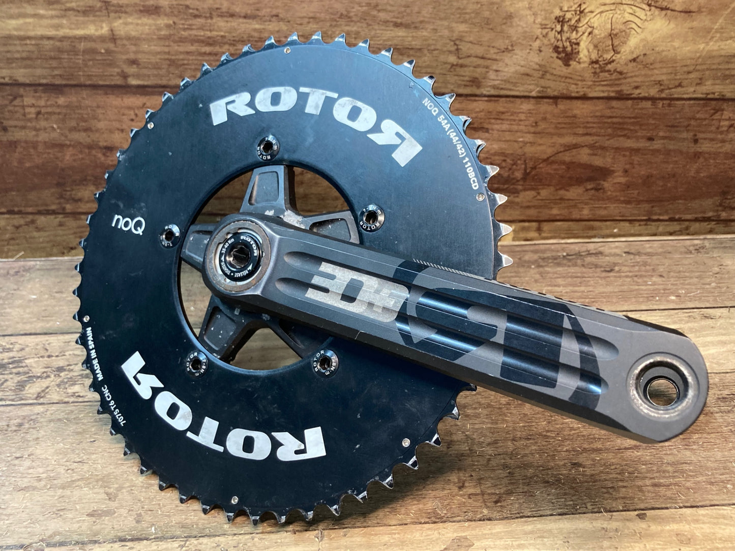 IJ828 ローター ROTOR インパワー IN POWER 3D+ クランクセット 170mm NoQリング付 54/42T 11S 接続OK アーム腐食