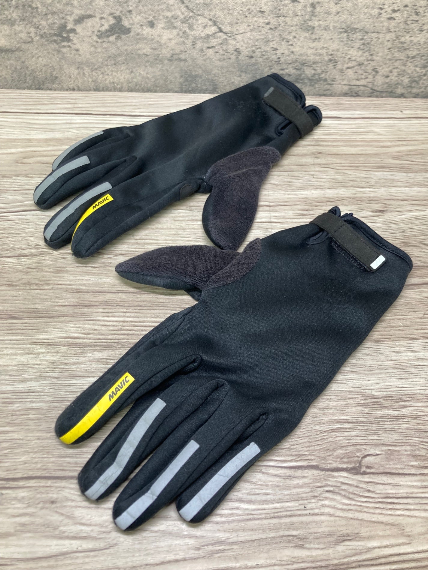 JA402 マヴィック MAVIC 長指 グローブ 黒 M 裏起毛 ※擦れ