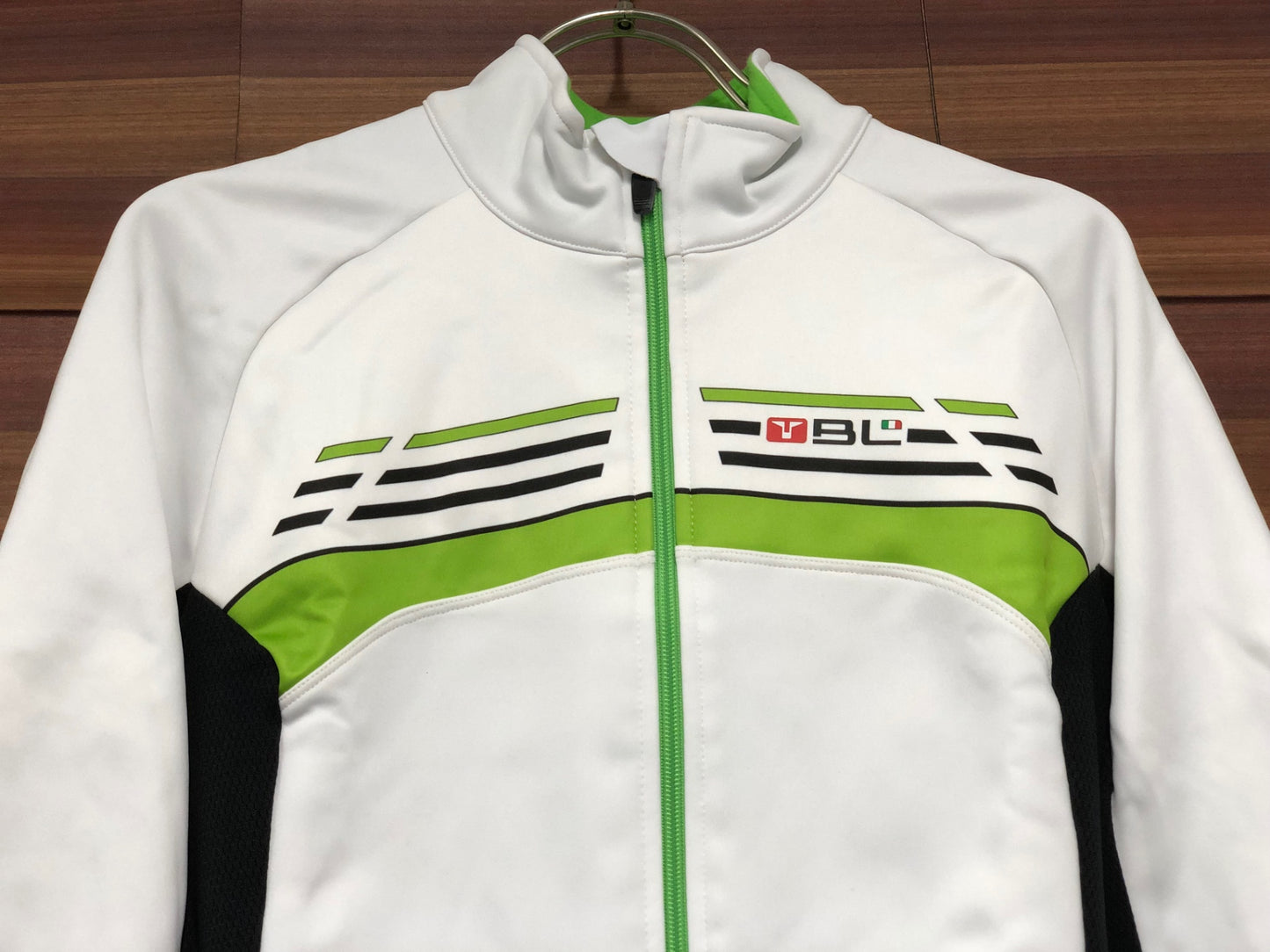 IT953 バイシクルライン BL 長袖 サイクルジャージ 白緑 M