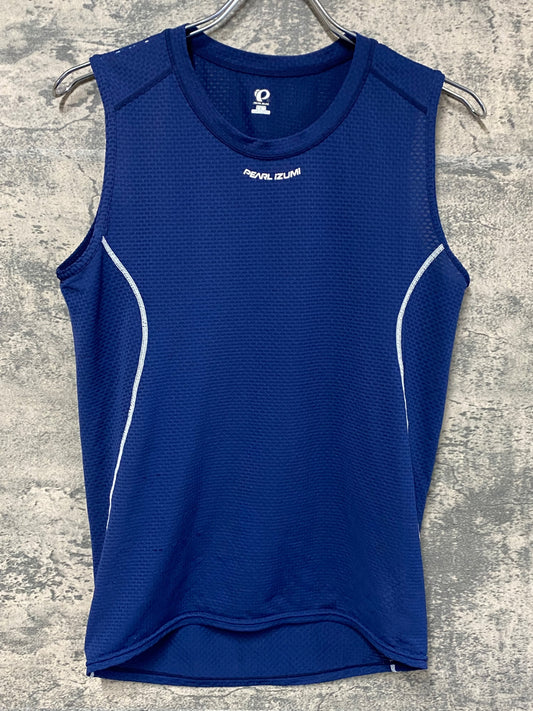 IZ068 パールイズミ PEARL iZUMi ノースリーブ メッシュ ベースレイヤー 紺 L