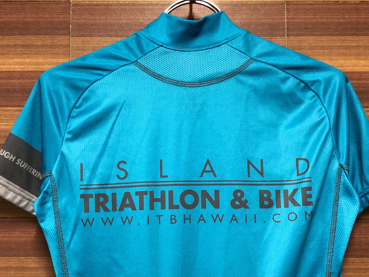 IJ349 パールイズミ PEARL iZUMi 半袖 サイクルジャージ ターコイズ S レディース ISLAND TRIATHLON ＆ BIKE