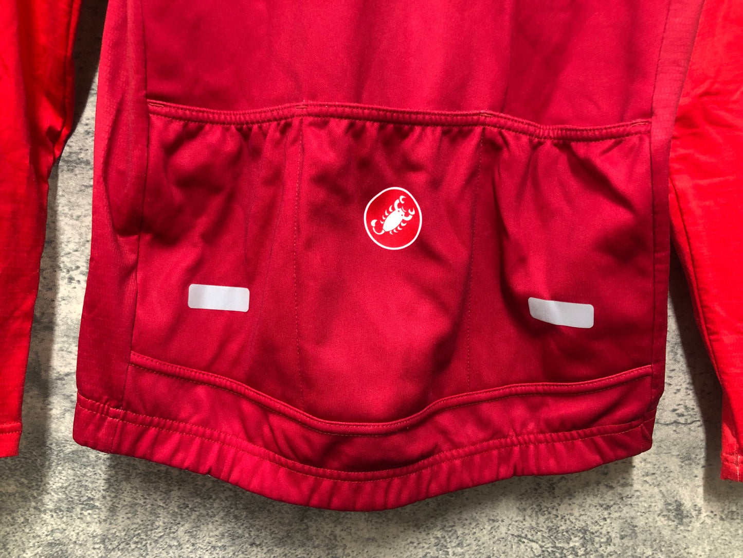 IZ762 カステリ CASTELLI 長袖 サイクルジャージ 赤 M 裏起毛