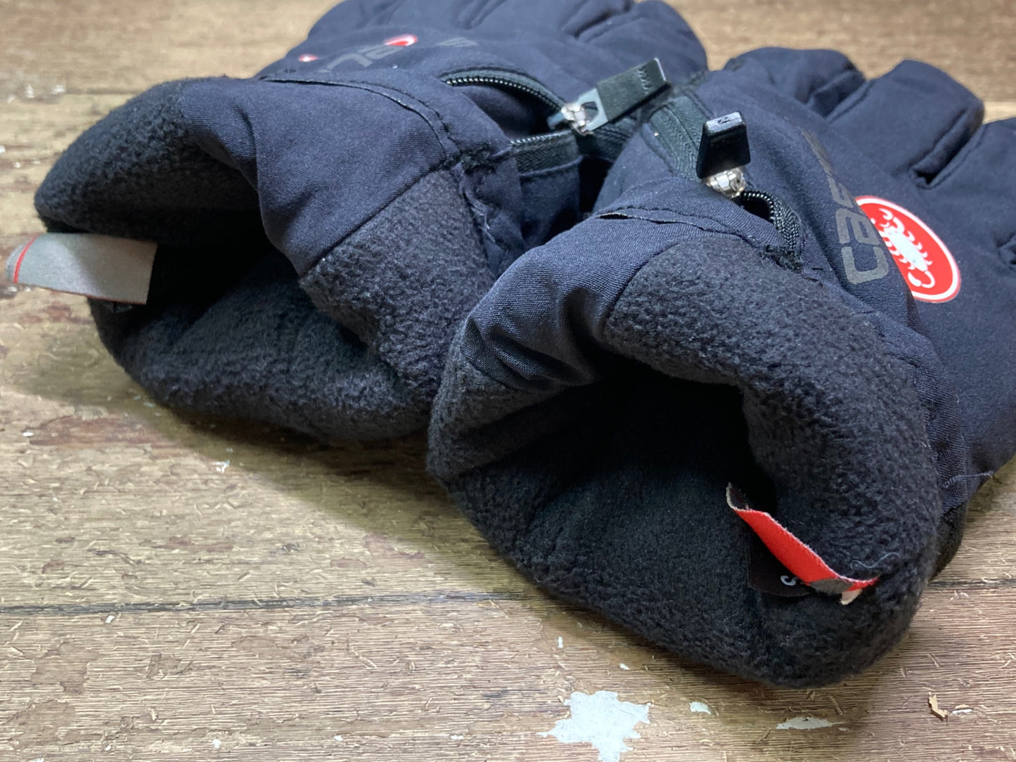 II810 カステリ CASTELLI ロッソコルサ ROSSO CORSA ゴアテックス GORETEX 長指 厚手 サイクルグローブ S