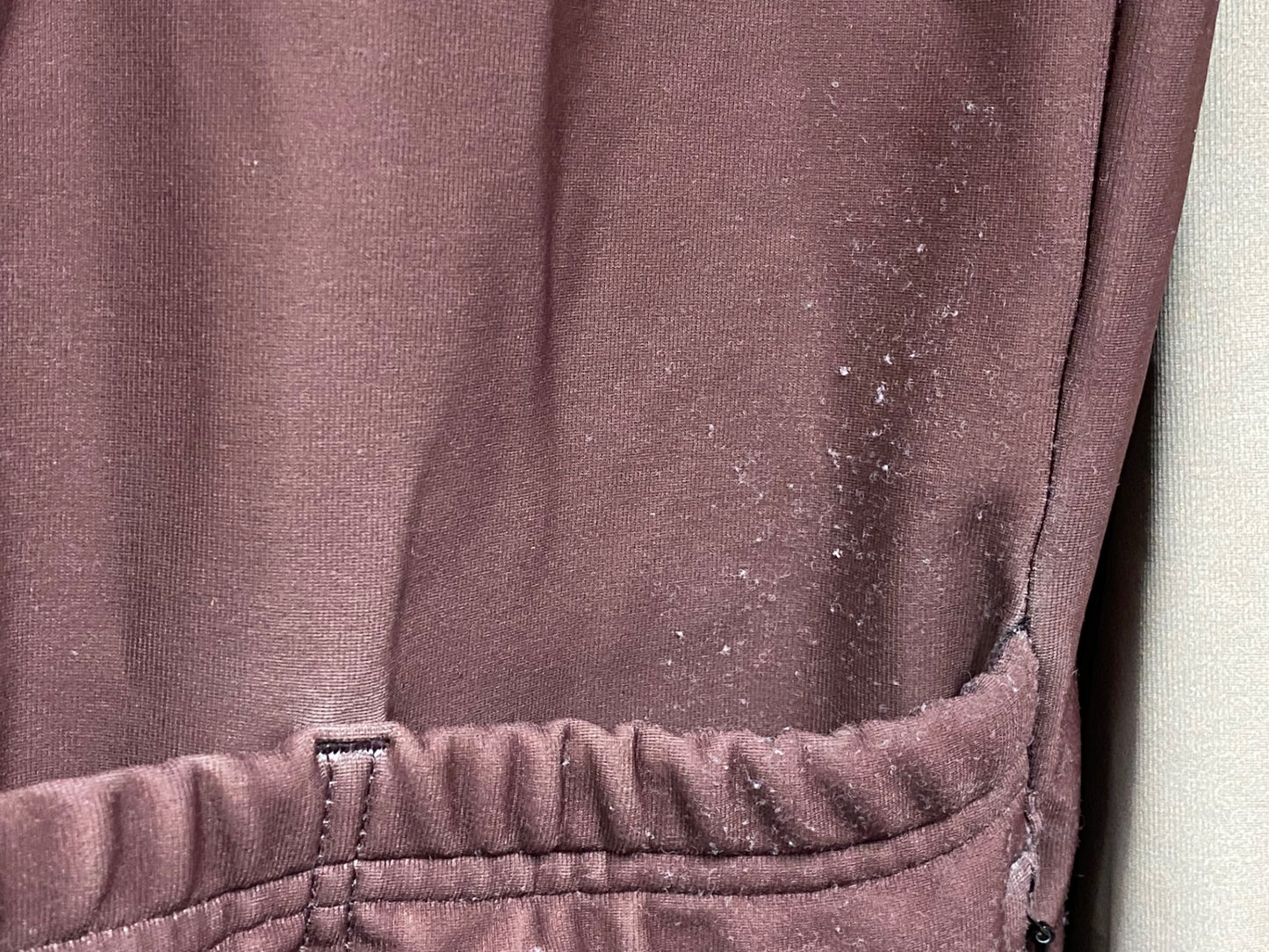 IT395 プロトンドパリ PELOTON DE PARIS 長袖 サイクルジャージ 茶 ベージュ S 裏起毛