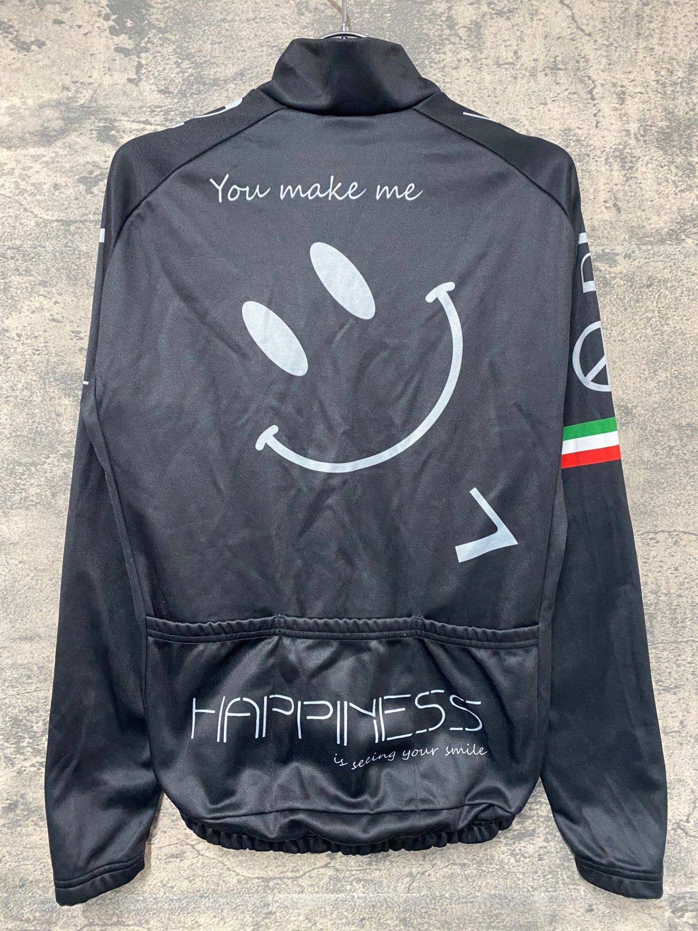 JA266 ジェッセージ GSG 長袖 サイクルジャージ 黒 S 裏起毛