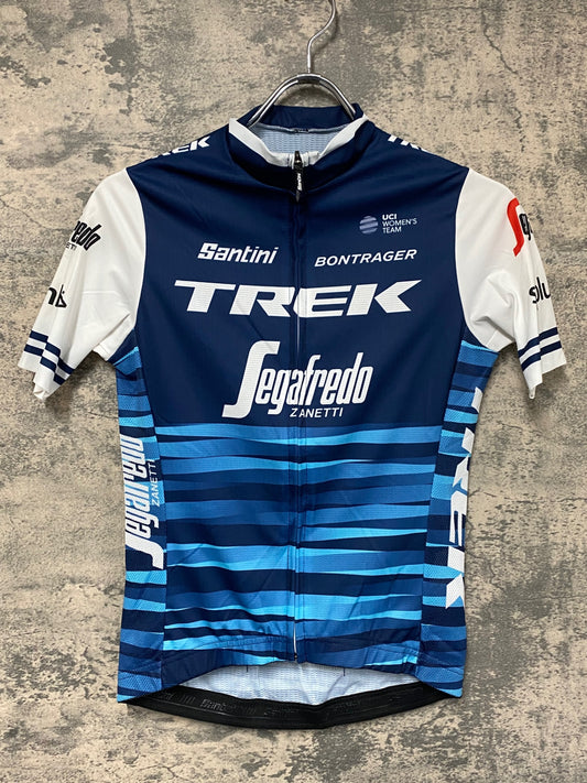 IZ148 サンティーニ Santini 半袖 サイクルジャージ 紺 白 S TREK Segafred