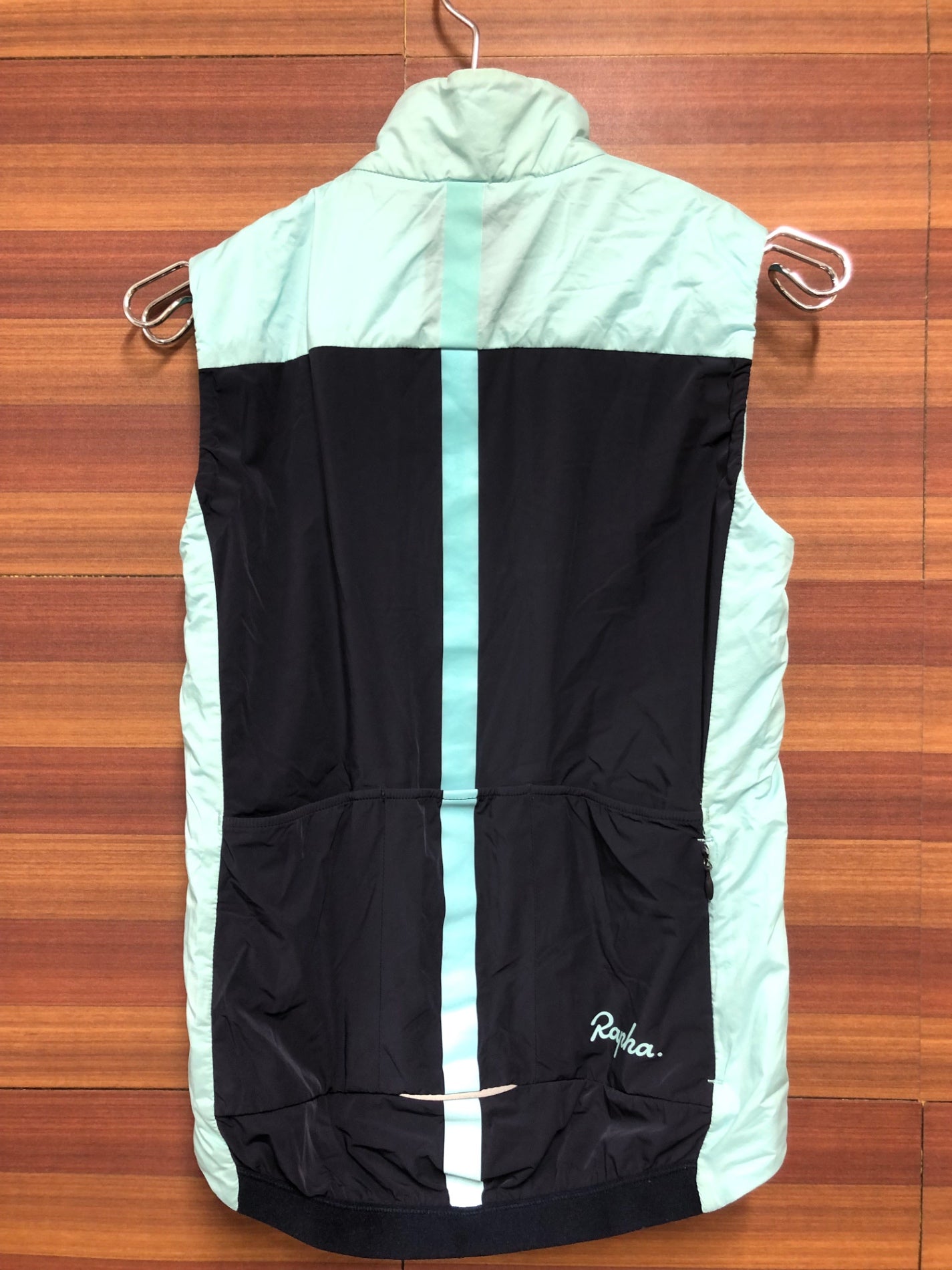 IE332 ラファ Rapha SOUPLESSE INSULATED GILET ジレ サイクルベスト 濃紺 水色 XXS